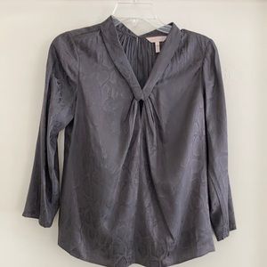 Rebecca Taylor size 4, gray animal print blouse